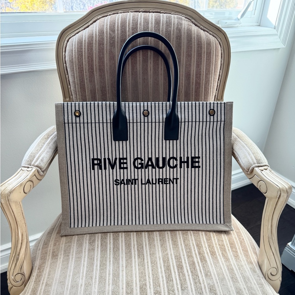 🌴 Authentic 🌴 Saint Laurent Rive Gauche Striped Tote